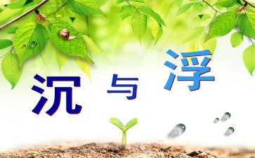 沉与浮教案小结5篇