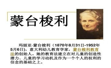 对蒙台梭利心得体会8篇