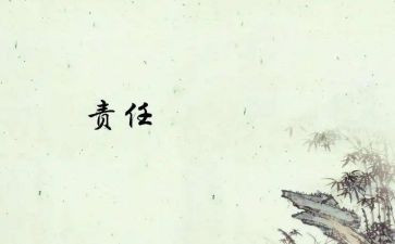关于责任责任的演讲稿精选6篇